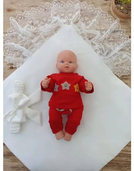 Eşsiz Nakışlı Kundak Bebek Battaniyesi