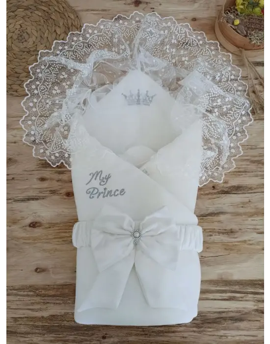 Benim Prensim Nakışlı Kundak Bebek Battaniyesi