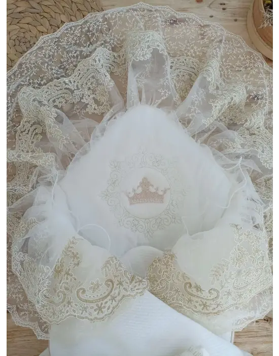 Asil Nakışlı Bebek Battaniyesi