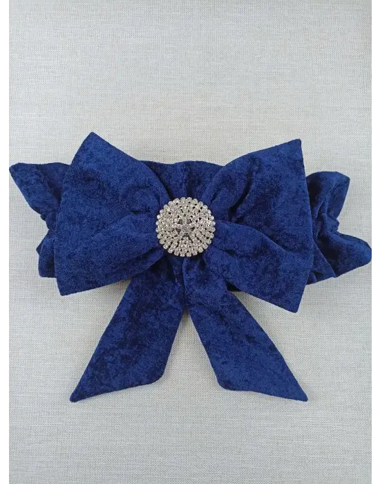 Sofistike Kadife Taç Nakışlı İnci Fiyonklu Çift Dantel Duvak Bebek Battaniyesi