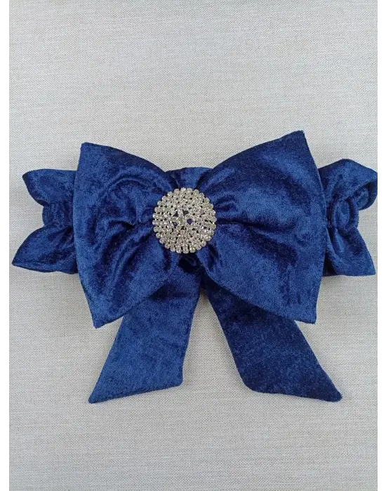 Etkileyici Kadife Taç Nakışlı İnci Fiyonklu Dantel Duvak Bebek Battaniye