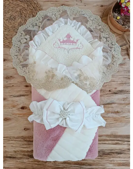 Özel Tasarım Wool Yenidoğan Unisex Kundak Bebek Battaniyesi