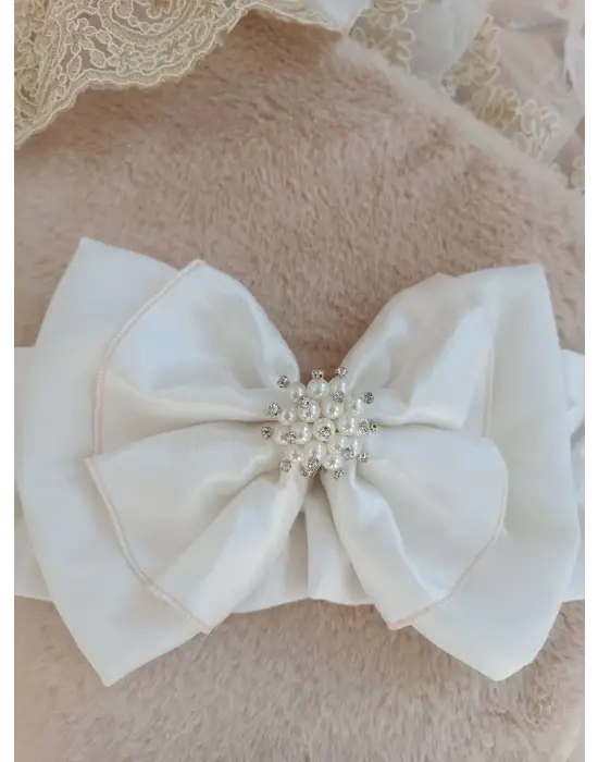 Özgün Güpür Duvaklı Unisex Kundak Battaniye