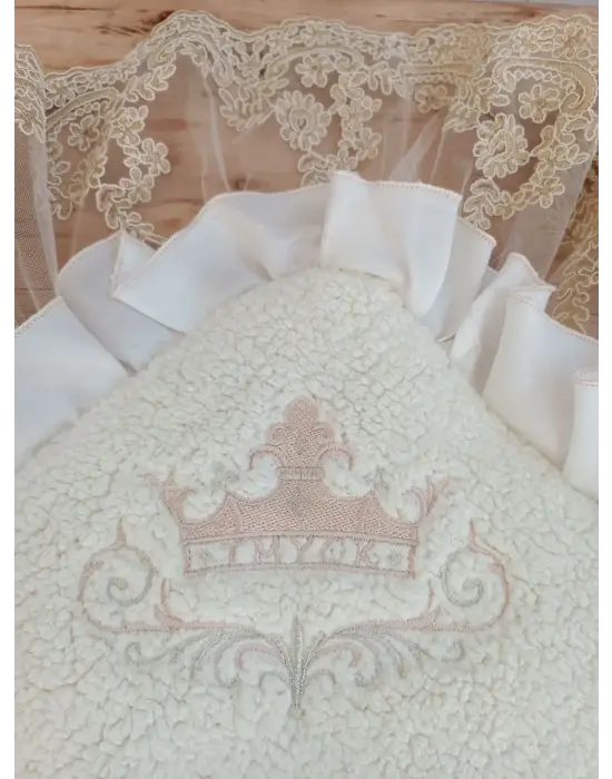 Özgün Güpür Duvaklı Unisex Kundak Battaniye