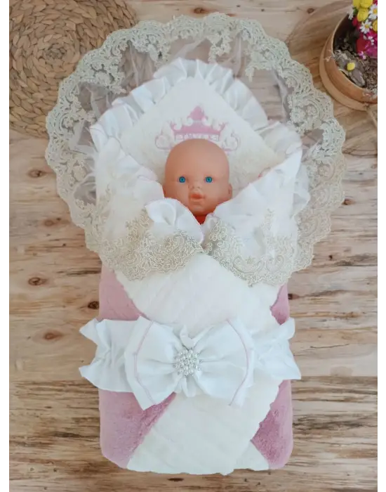 Özel Tasarım Wool Yenidoğan Unisex Kundak Bebek Battaniyesi