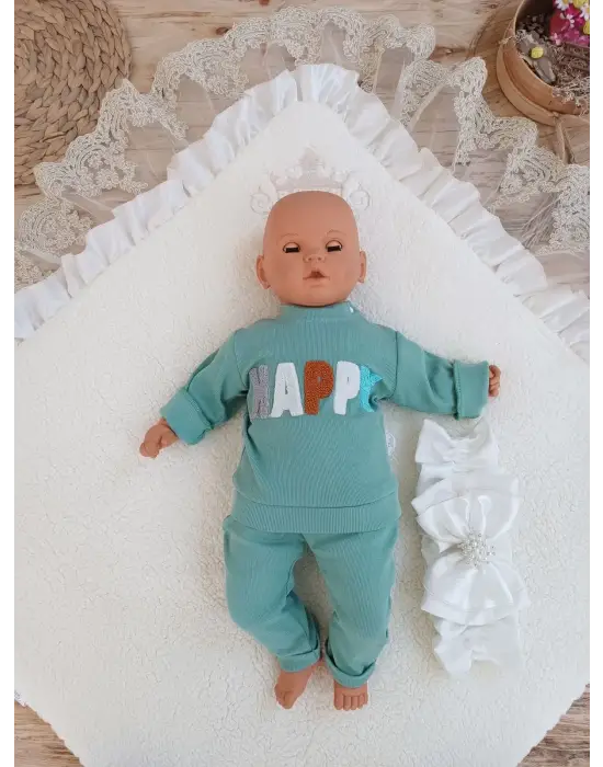 Zarif Yenidoğan Güpür Duvaklı Unisex Kundak Bebek Battaniyesi