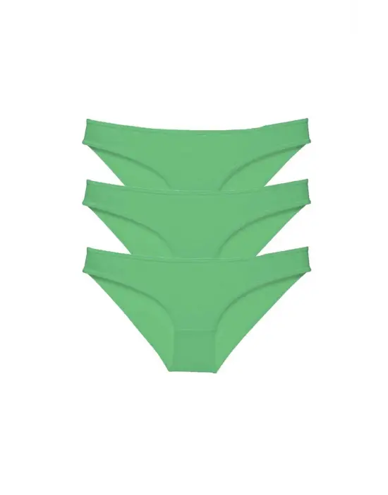 Yeşil Likralı Kadın Slip Külot Seti - Rahat ve Şık Tasarım