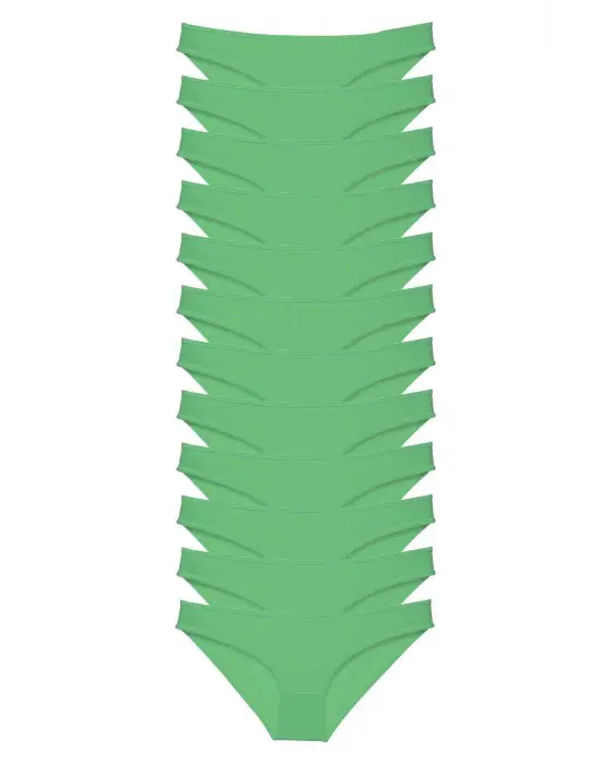 Omarı Süper Eko Yeşil Kadın Slip Külot Seti