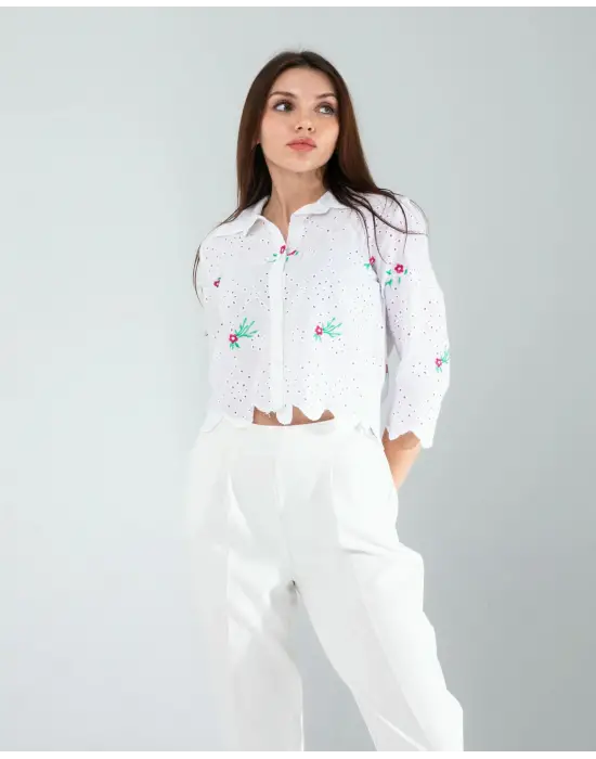 Modern Nakışlı Gömlek