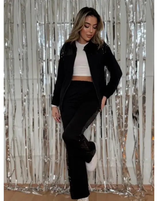 Omarı Yılbaşı Özel Kadın İki Iplik Kumaş Takım