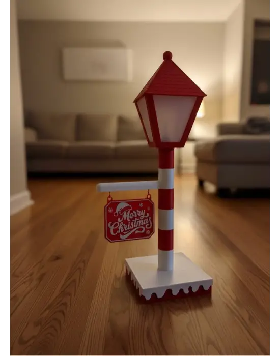 Yılbaşı Tabelalı Dekoratif Lamba Merry Christmas Işıklı Tasarım