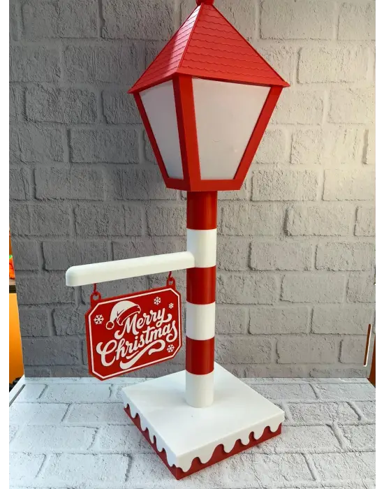 Yılbaşı Tabelalı Dekoratif Lamba Merry Christmas Işıklı Tasarım