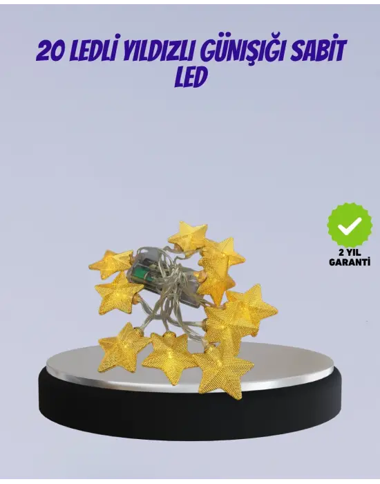 Yıldız Figürlü Led Şerit Işık 5m İç Mekan Dekor Aydınlatma