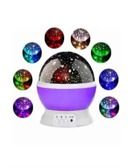 Yıldız Görünümlü Gece Lambası Renkli Masa Lambası Gökyüzü Projeksiyon