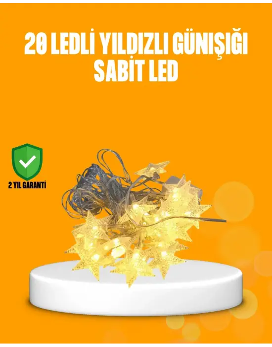 Yıldız Led Işık 5 Metre Dekoratif Aydınlatma Günışığı