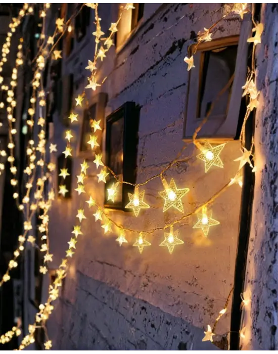 Yıldız Led Işık 5 Metre Dekoratif Aydınlatma Günışığı