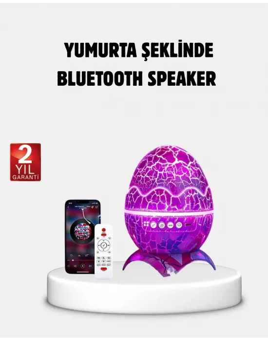 Yıldızlı Gökyüzü Dinozor Yumurta Projektör –  Ayarlanabilir Parlaklık Ve Hız