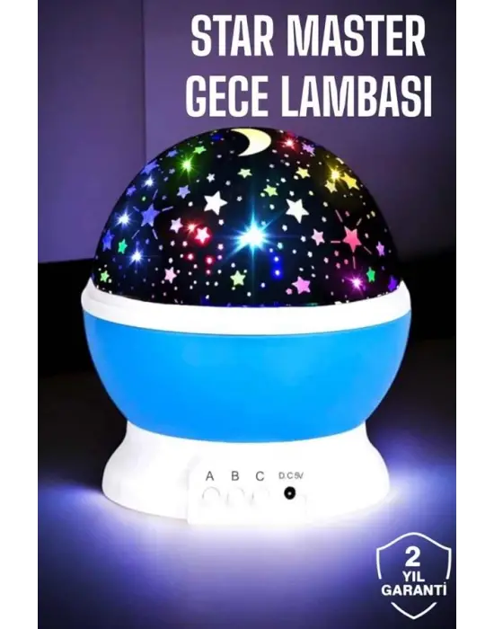 Yıldızlı Gökyüzü Projeksiyon Gece Lambası Hareketli Işık Şovu