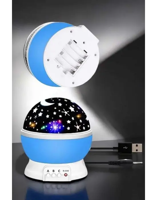 Yıldızlı Gökyüzü Projeksiyon Gece Lambası Hareketli Işık Şovu