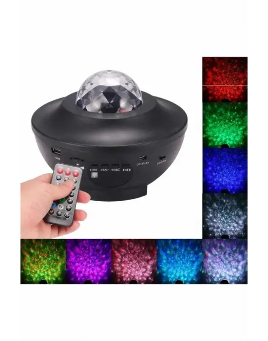 Yıldızlı Gökyüzü Projektörü Uzaktan Kumandalı Çocuklara Özel Şarjlı