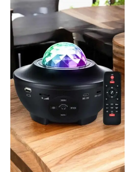 Yıldızlı Gökyüzü Projektörü Uzaktan Kumandalı Çocuklara Özel Şarjlı