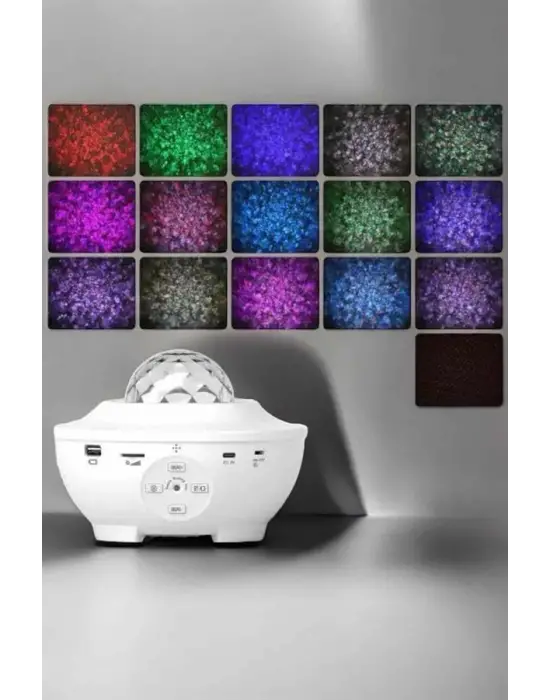 Yıldızlı Gökyüzü Projektörü Uzaktan Kumandalı Çocuklara Özel Şarjlı