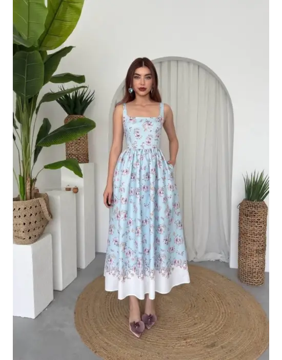 Omarı Şık Cep Detaylı Elbise