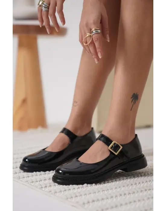 Yokox Siyah Rugan Oxford Ayakkabı