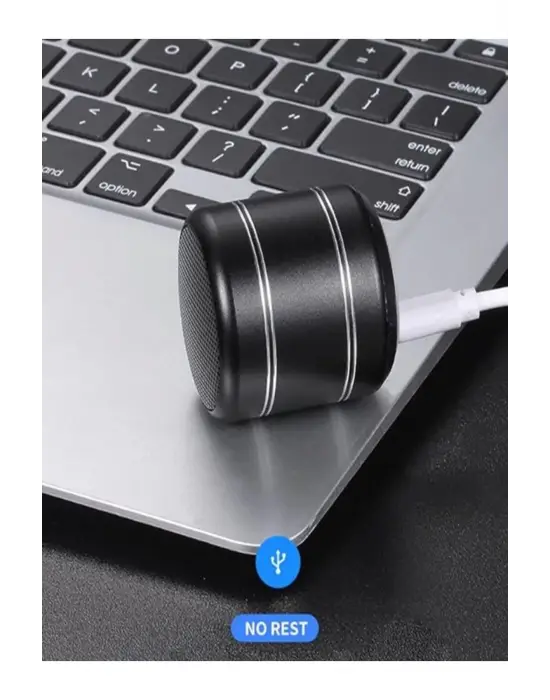 Omarı Taşınabilir Yuvarlak Metal Bluetooth Hoparlör - Yüksek Baslı Tws Kablosuz Ses