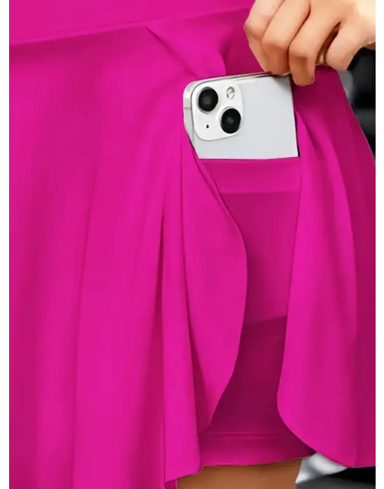 Omarı Yüksek Bel Cepli Kısa Etek - Zerafetin Simgesi