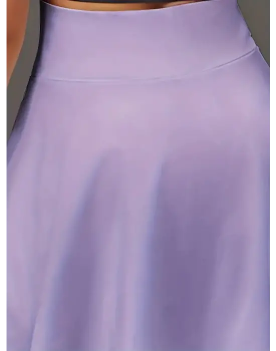 Omarı Yüksek Bel Çift Cep Detaylı Kısa Etek