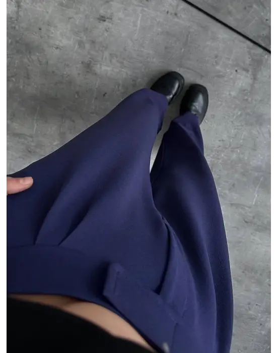 Omarı Yumuşak ve Şık Cırtlı Palazzo Pantolon