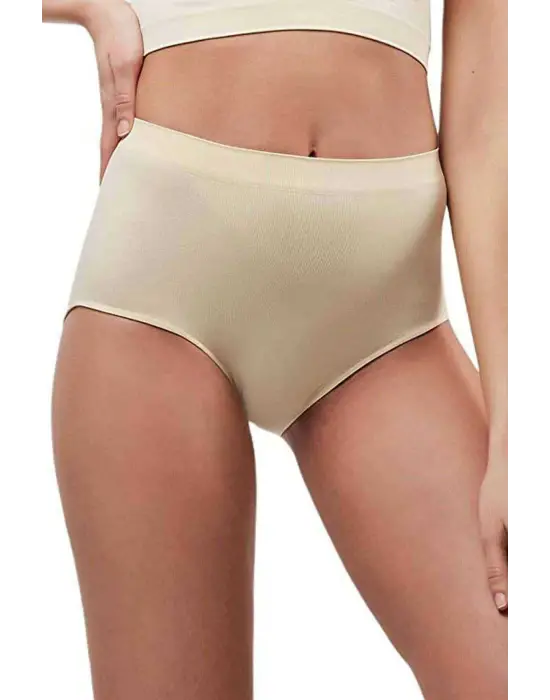 Omarı Yüksek Bel Dikişsiz İz Yapmayan Kadın Slip Külot