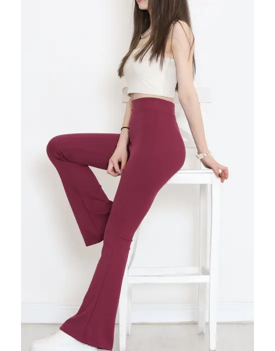 Omarı Rahat ve Şık Yüksek Bel İspanyol Paça Tayt