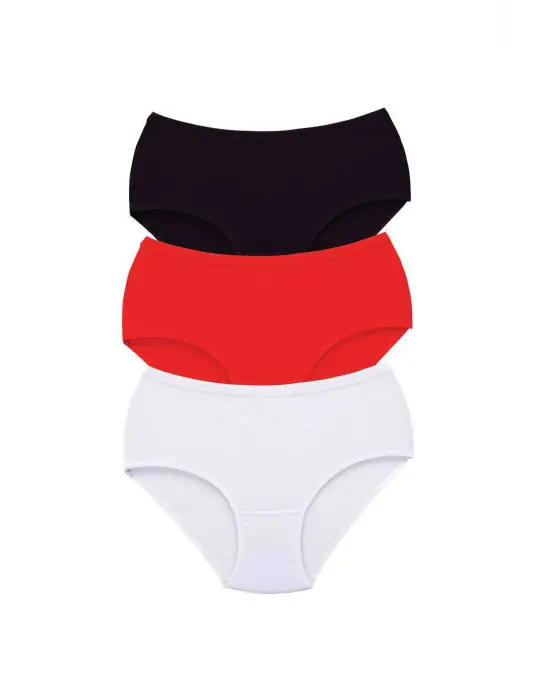 Omarı Yüksek Bel Kalın Lastik Külot Seti