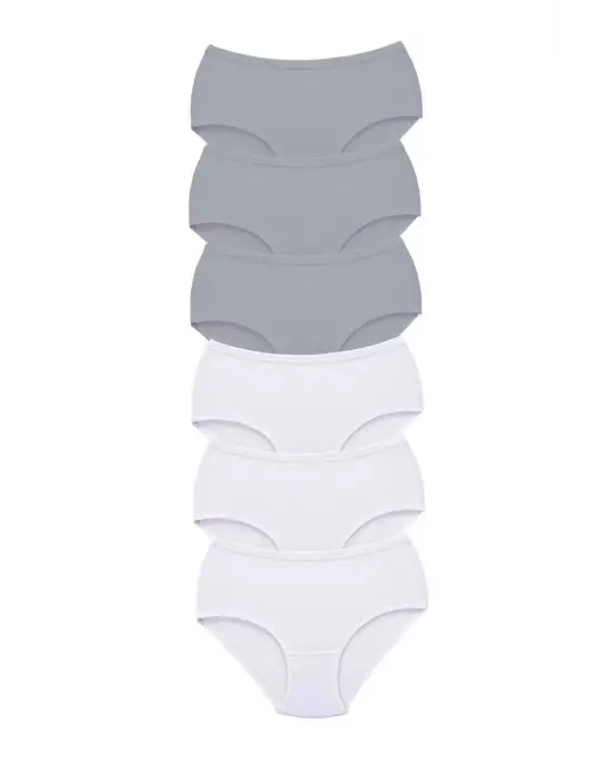 Omarı Kalın Lastikli Yüksek Bel Kadın Bato Külot Seti