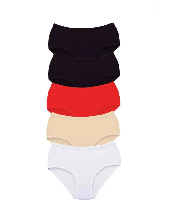 Omarı Yüksek Bel Kalın Lastik Külot Seti