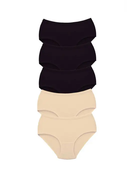 Omarı Tutku Kadın Yüksek Bel Kalın Lastik Külot Seti