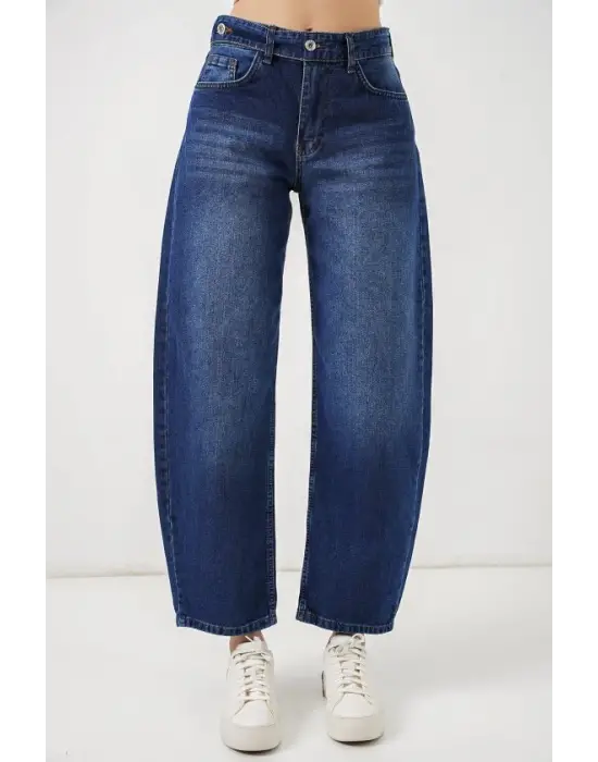 Yüksek Bel Kot Pantolon 30081 - Lacivert