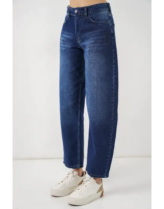 Yüksek Bel Kot Pantolon 30081 - Lacivert