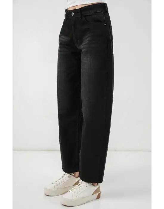 Yüksek Bel Kot Pantolon 30081 - Siyah