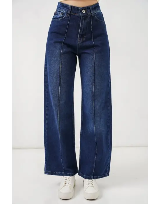 Yüksek Bel Kot Pantolon 30082 - Lacivert