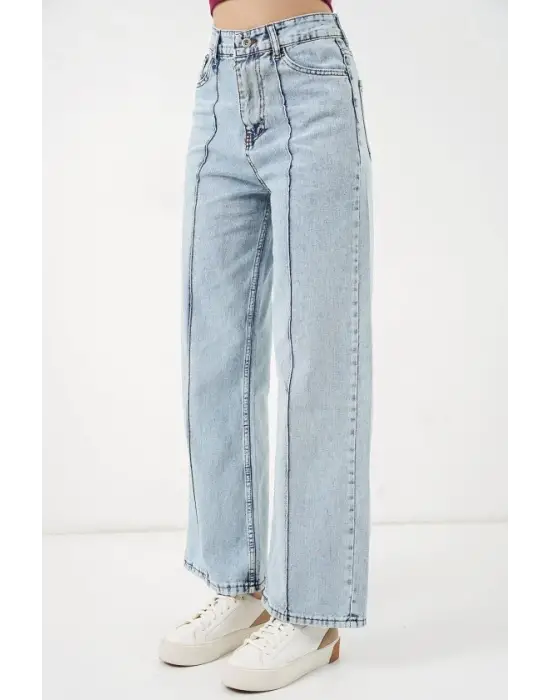 Yüksek Bel Kot Pantolon 30082 - Mavi