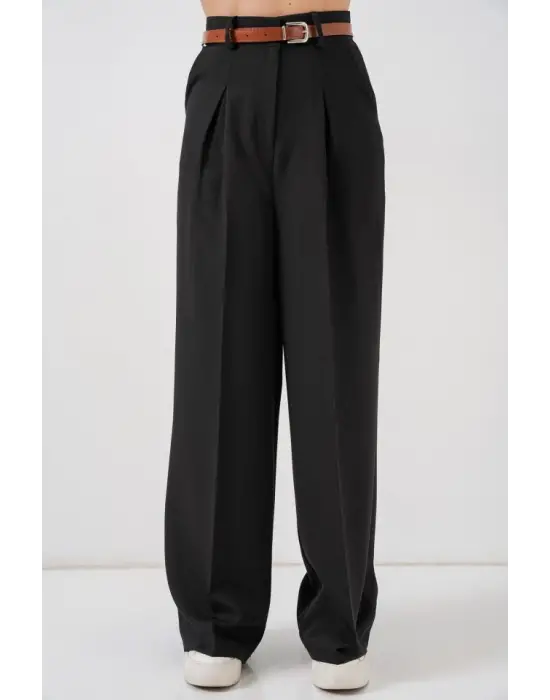 Yüksek Bel Palazzo Pantolon 30051 - Siyah