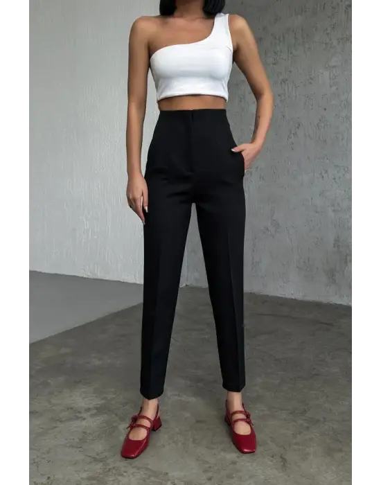 Yüksek Bel Pensli̇ Pantolon