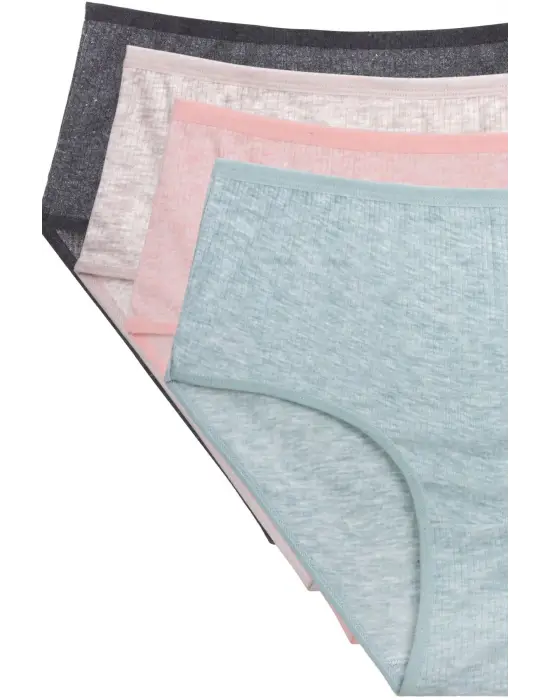 Omarı Yüksek Bel Fitilli Ribana Bato Külot Seti