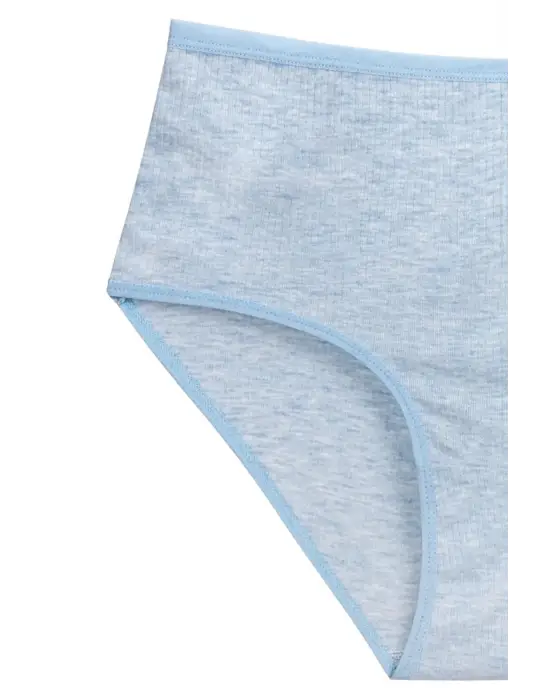 Omarı Yüksek Bel Fitilli Ribana Bato Külot Seti