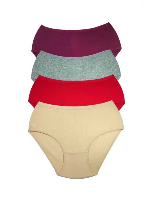 Omarı Yüksek Bel Ribana Bato Külot Seti - 4lü Paket