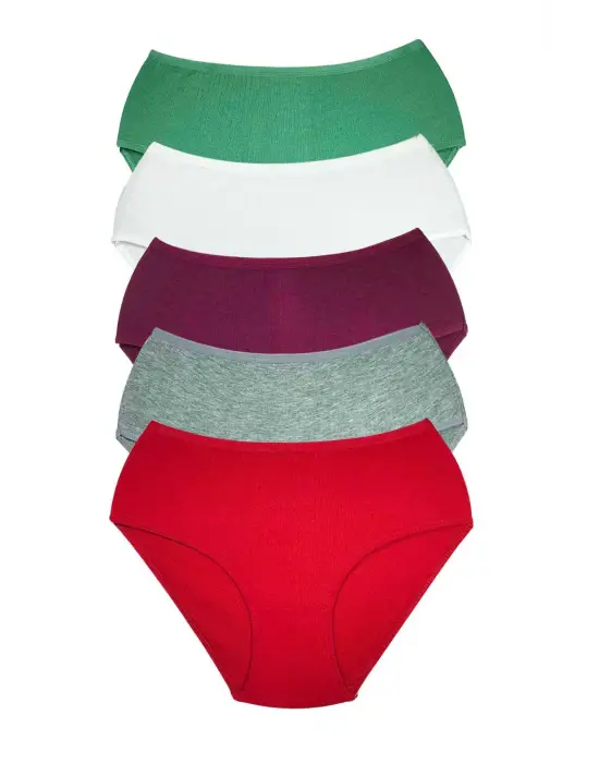 Omarı Yüksek Bel Ribana Bato Külot Seti - 5 Adet