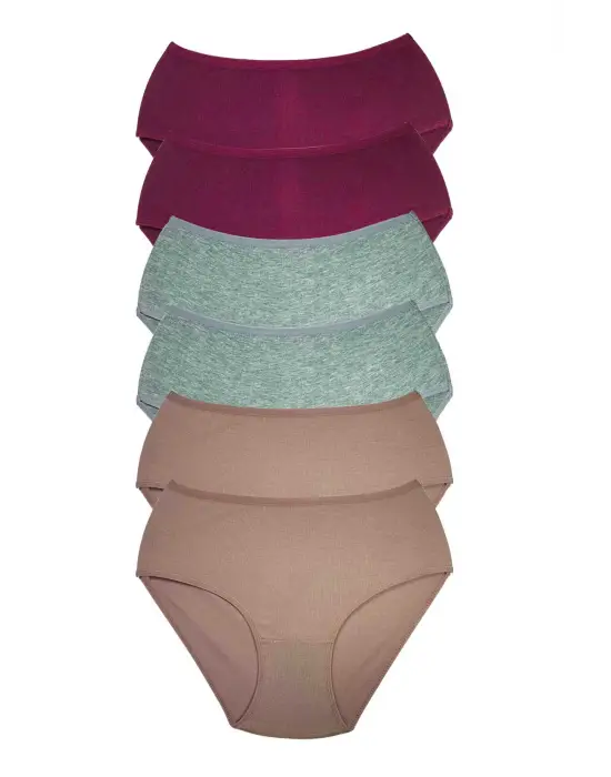 Omarı Yumuşak ve Şık Kadın Yüksek Bel Bato Külot Seti